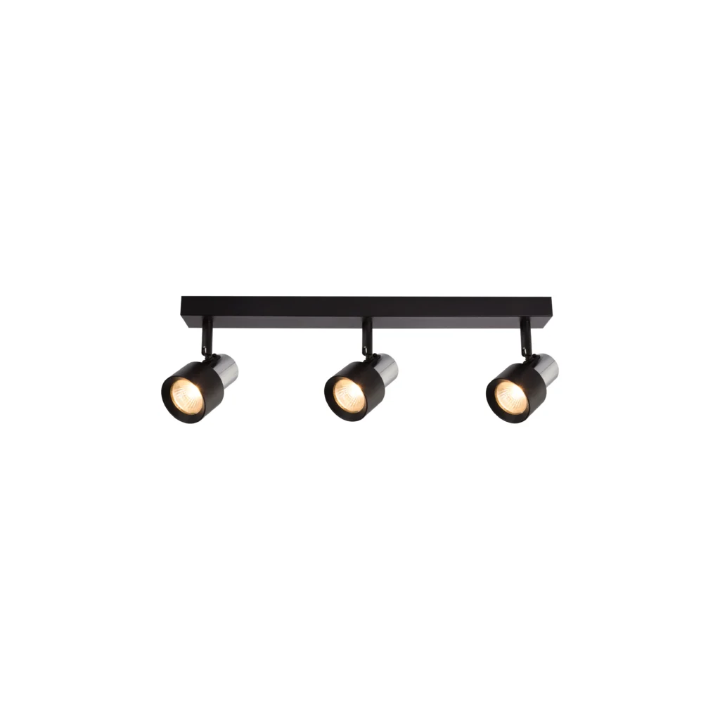 GARNET 3 GU10 Ceiling Spot Light BK+CR