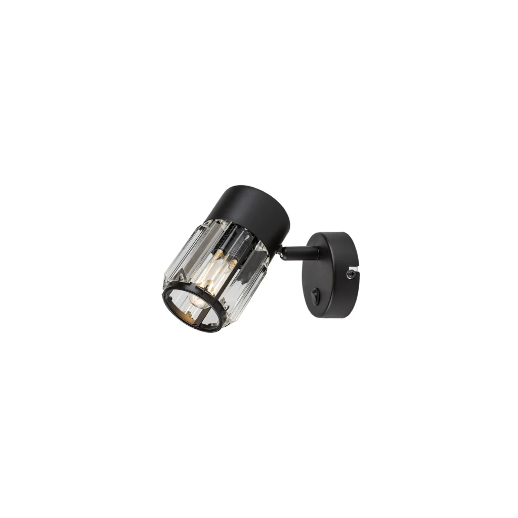 BRAGI 1 E14 Wall Light with switch BK
