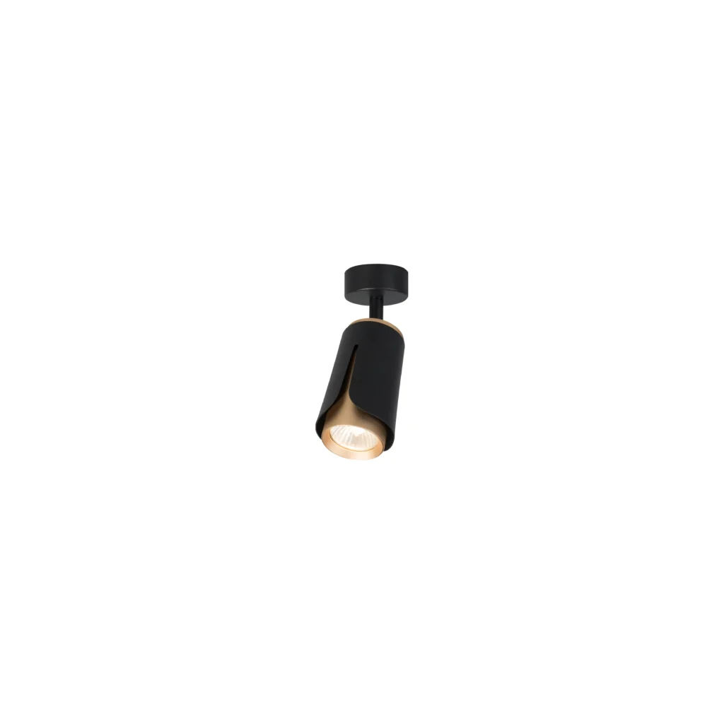 Tulip 1 GU10 Ceiling Spot Lights BK+GD