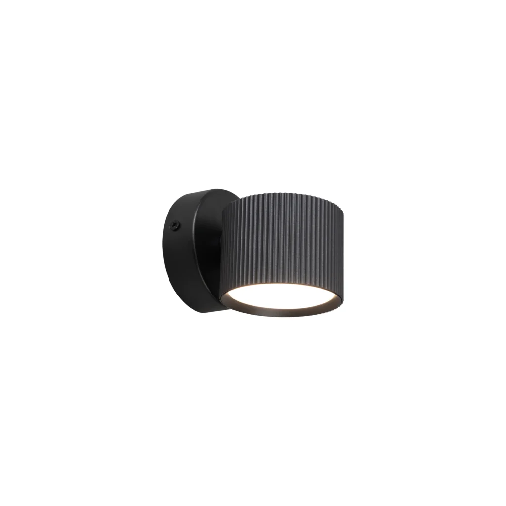 NOVA 1 GX53 Vertical Fine Ftripes Wall Lighting BK