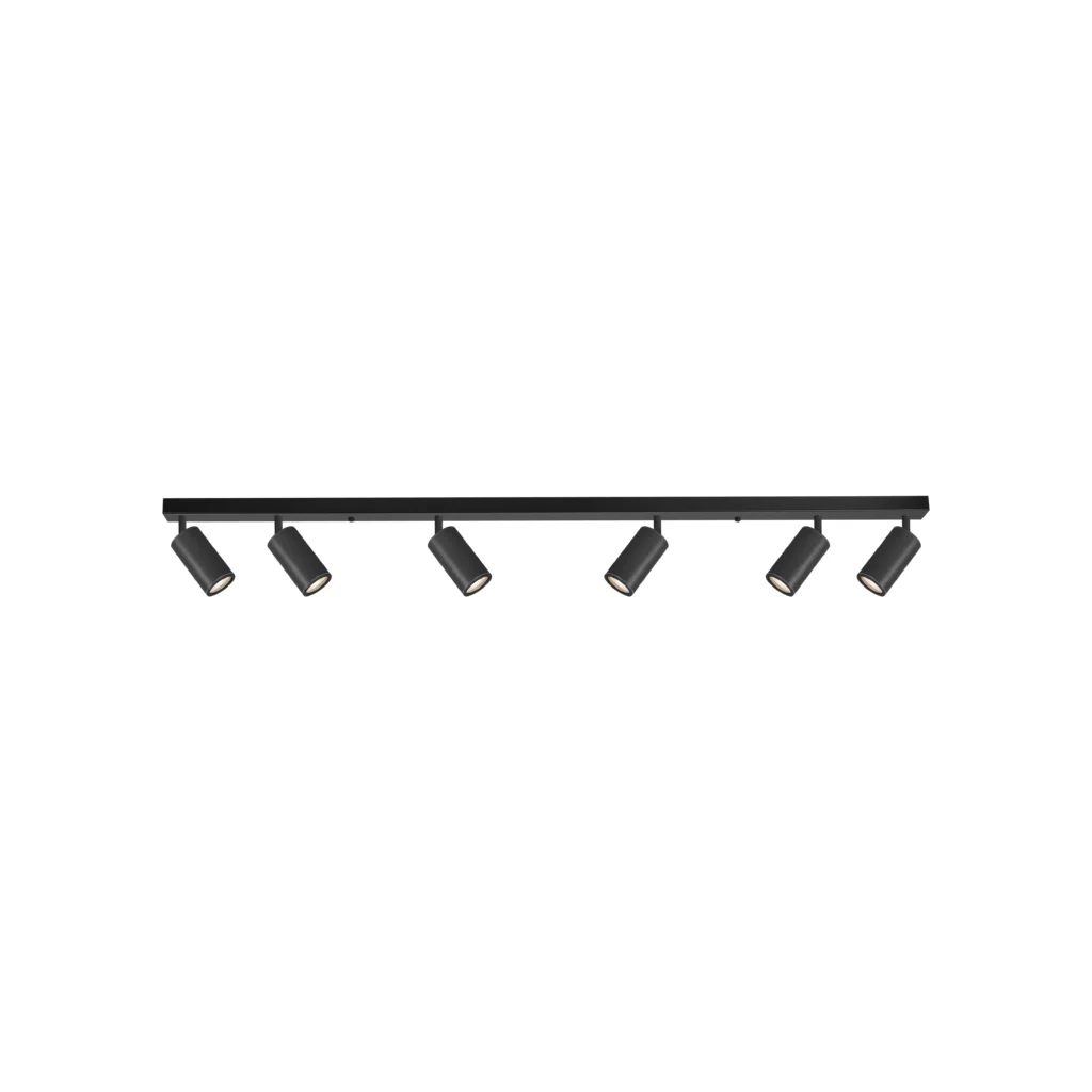 FALT 6 GU10 Ceiling Spot Light BK