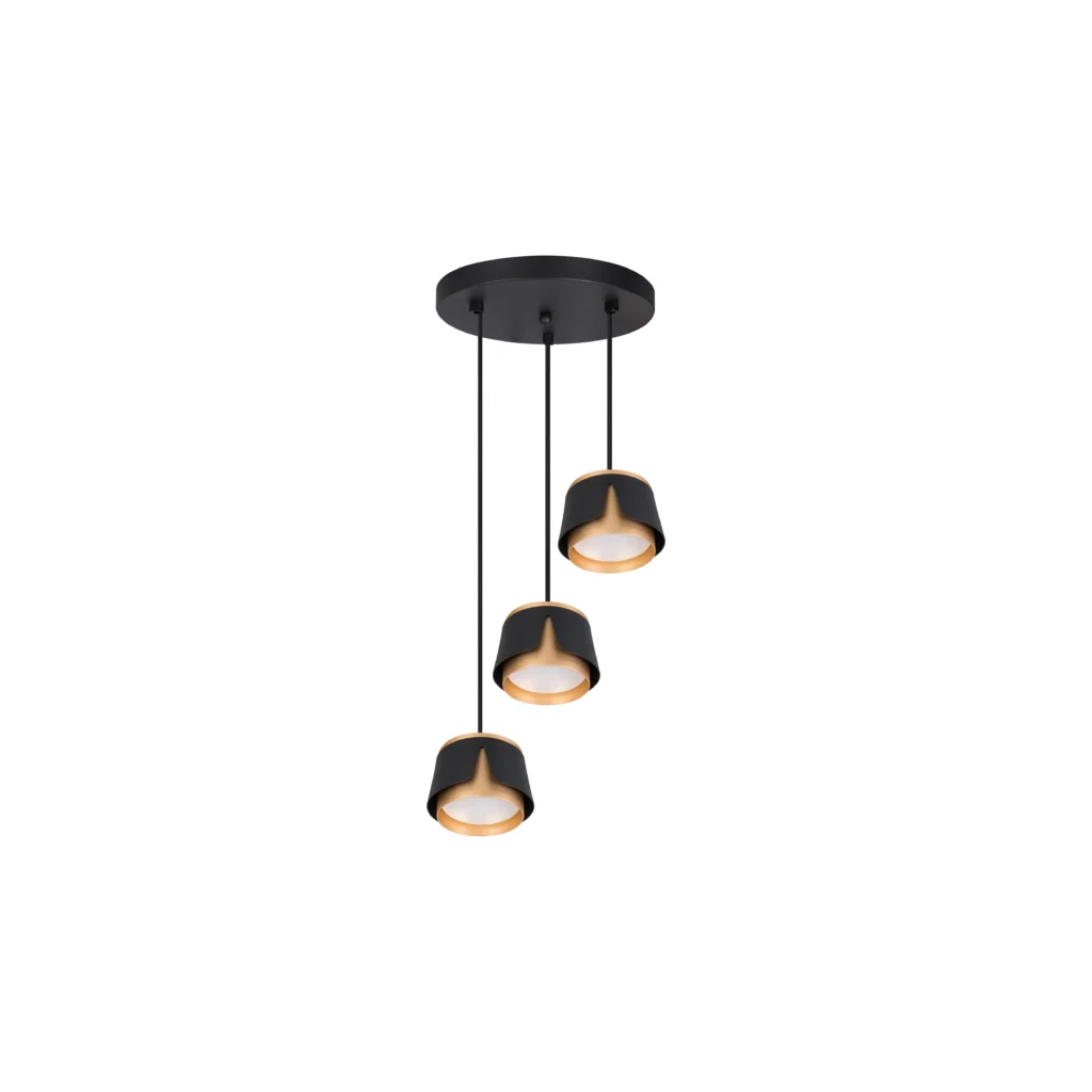Tulip 3R GX53 Pendants BK+GD