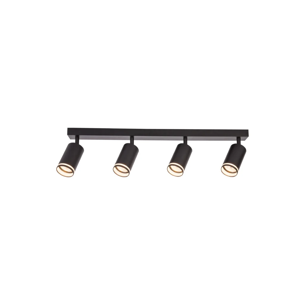 JET 4 GU10 Ceiling Spot Light BK