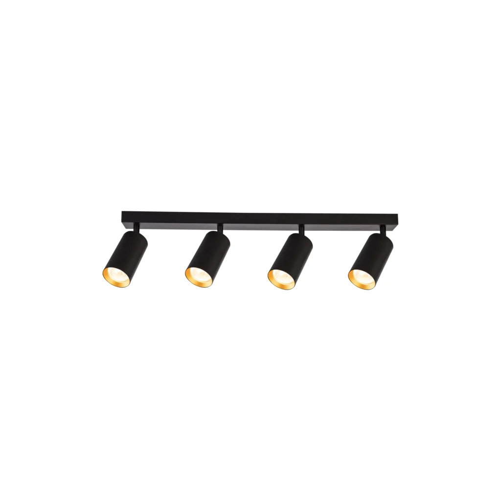 GAIA 4 GU10 Ceiling Spot Light BK+GD