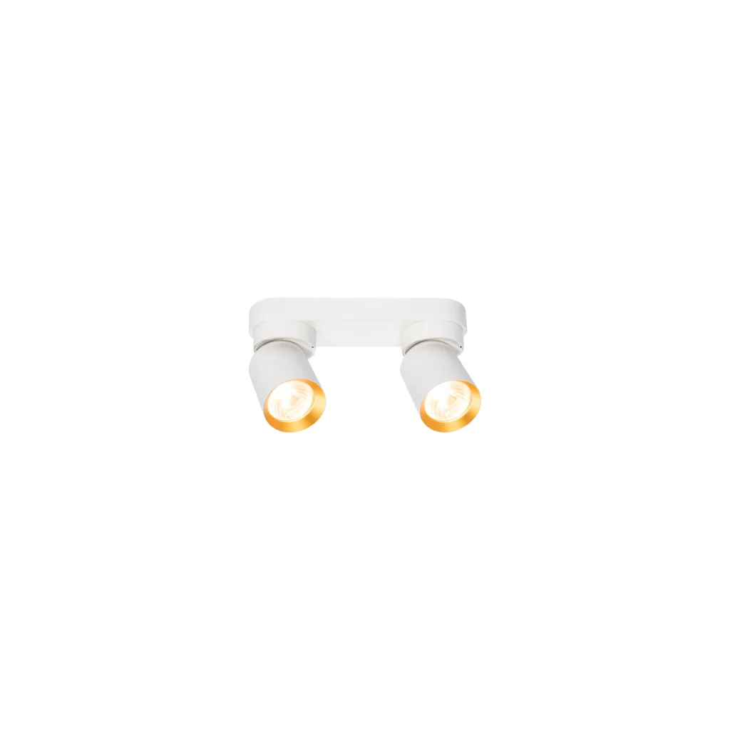CITRINE 2 GU10 Ceiling Spot Light WH+GD