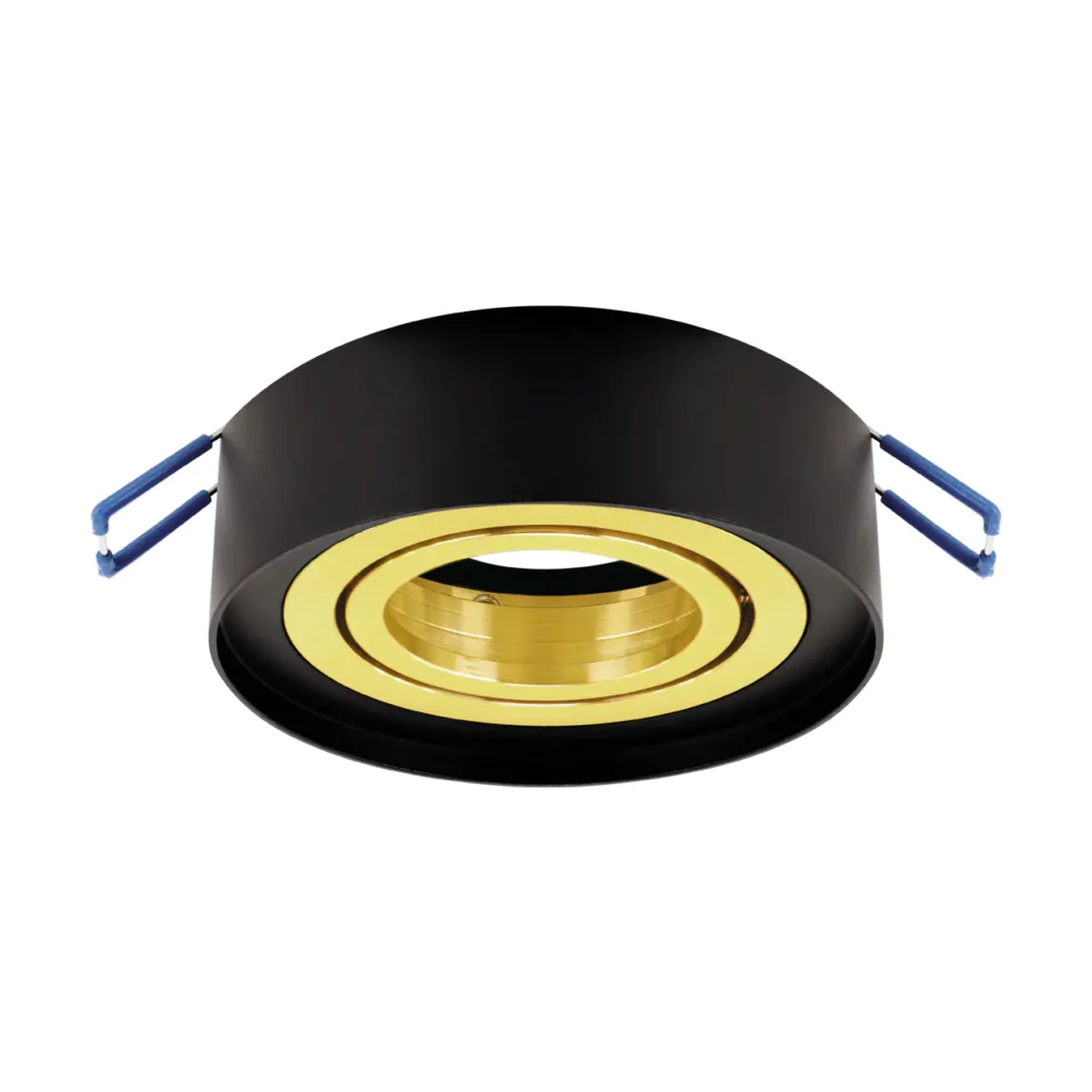 ELVA 1 GU10 Recessed Downlight BK+GD