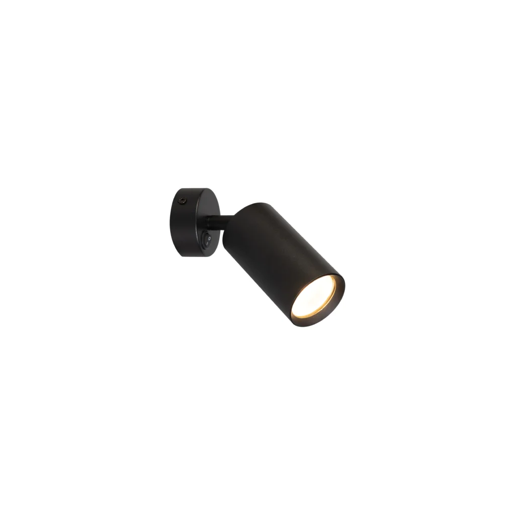KISMET 1 GU10 Wall Light with switch BK