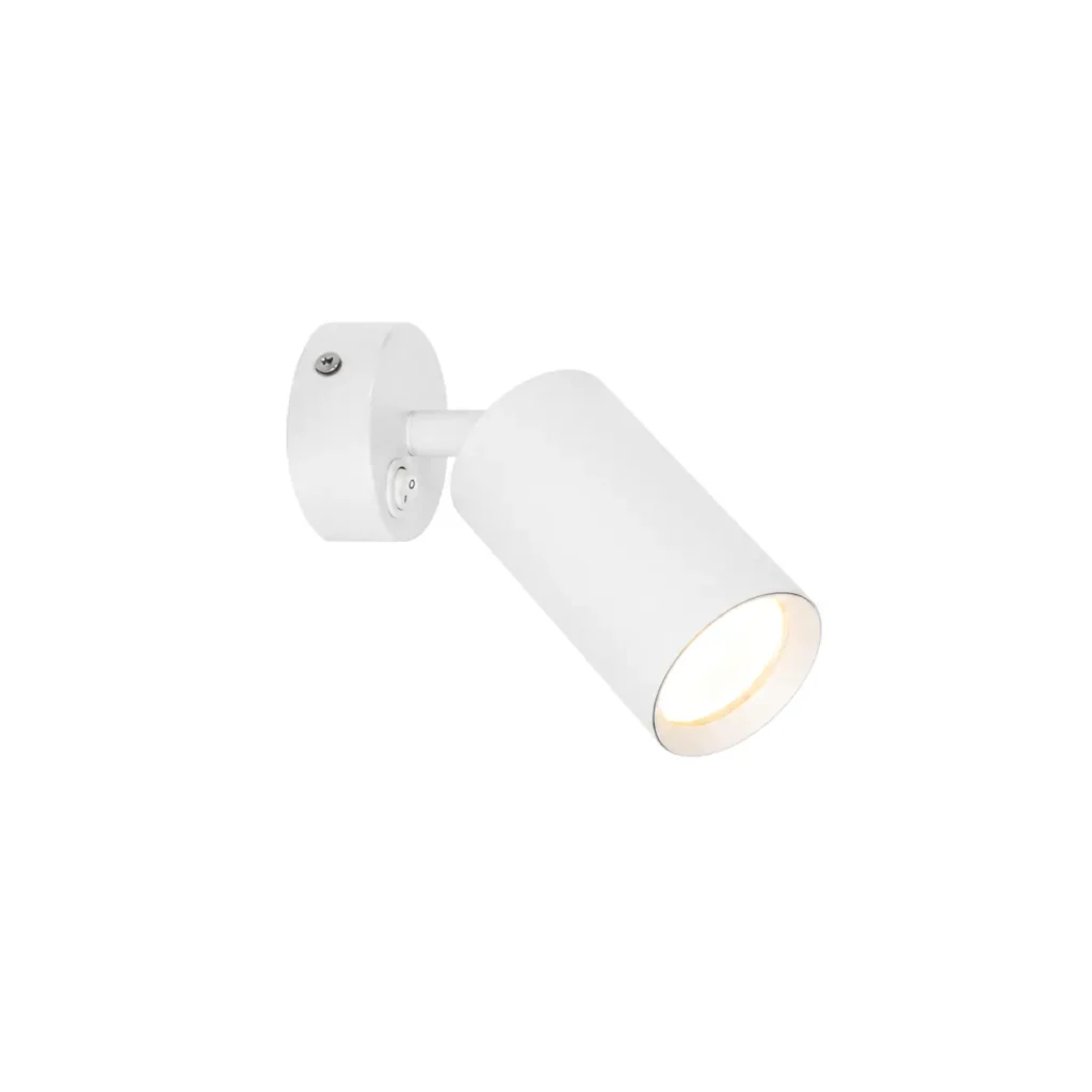 KISMET 1 GU10 Wall Light with switch WH