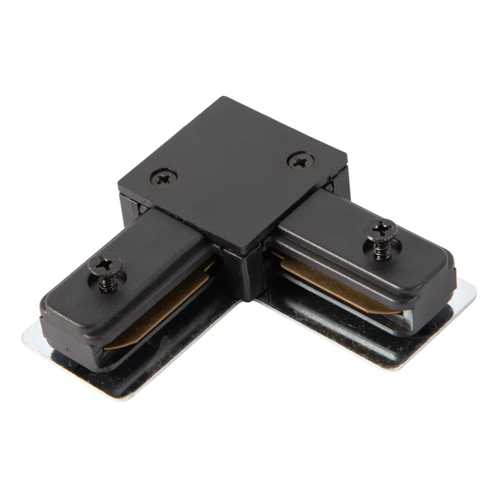 L connector suit 1F 2wires track rail BK