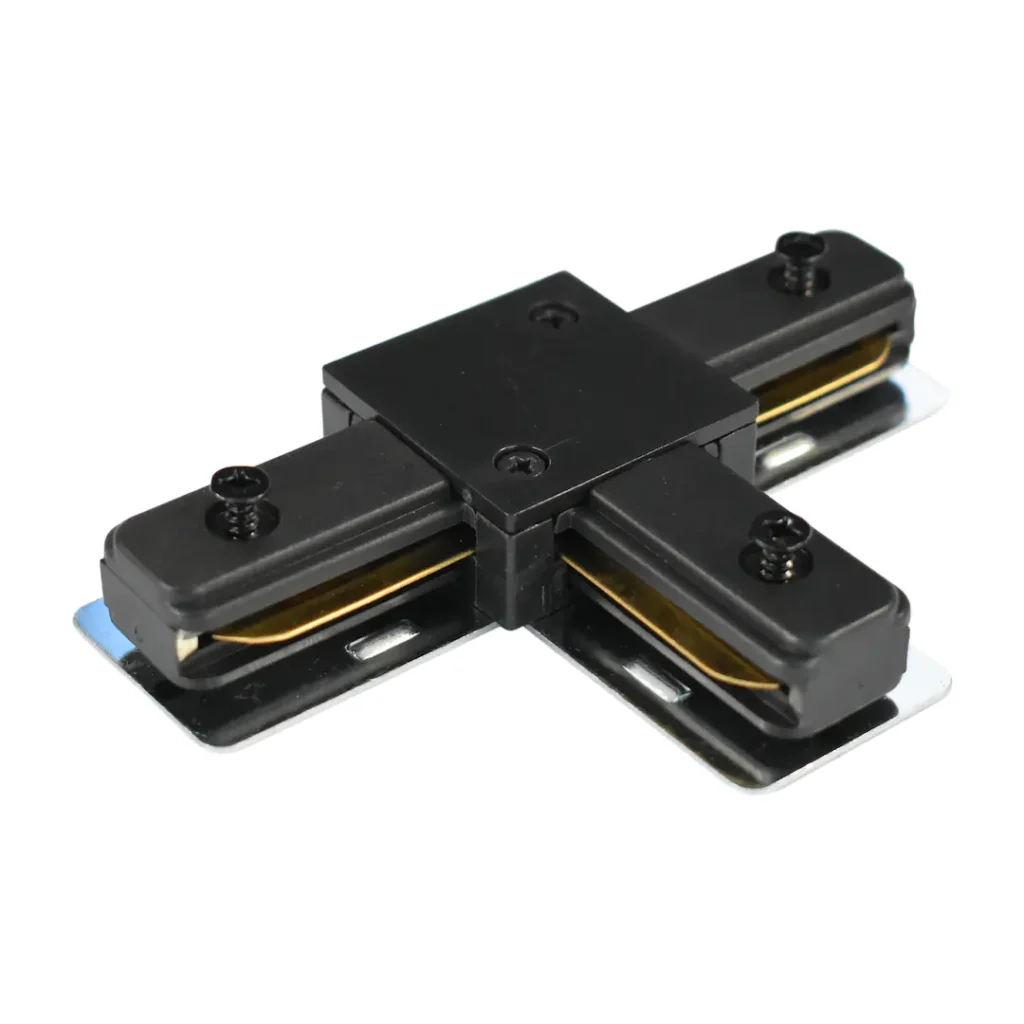 T connector suit 1F 2wires track rail BK