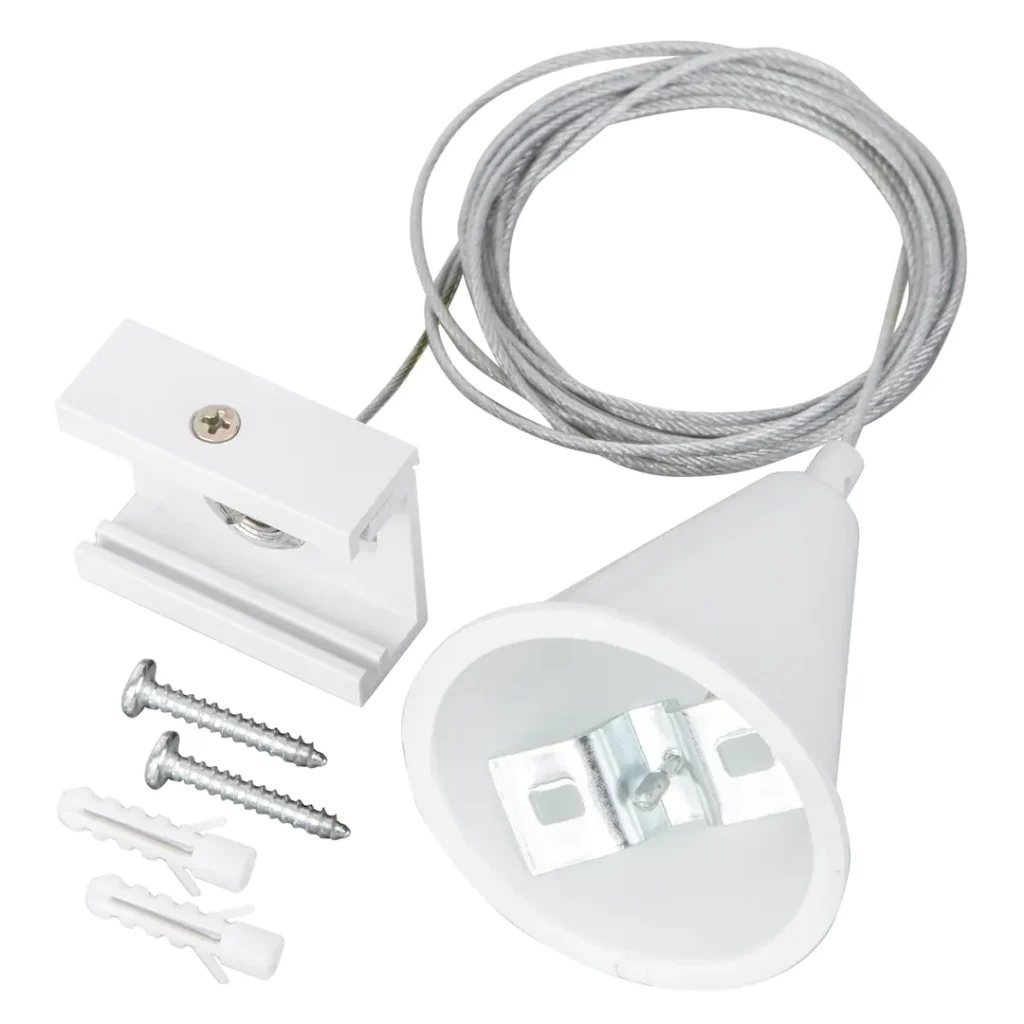 Ceiling spare part, suit 3F 4wires track rail, 1.5M metal wire WH