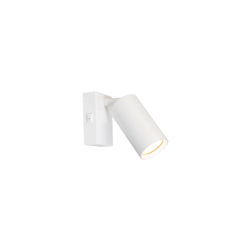 HUSH 1 GU10 Wall Light with switch WH