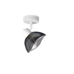 CALLA 1 G9 ceiling spot light in sand white with smoked glass petal shade, 1 head, product photo
