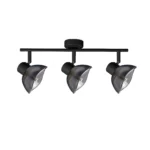 CALLA 3 G9 ceiling spot light in sand black with smoked glass petal shade, 3 heads, product photo