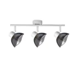 CALLA 3 G9 ceiling spot light in sand white with smoked glass petal shade, 3 heads, product photo