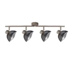 CALLA 4 G9 ceiling spot light in beige with smoked glass petal shade, 4 heads, product photo