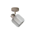 FACET 1 E14 ceiling spot light in beige with faceted crystal shade, 1 head, product photo