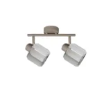 FACET 2 E14 ceiling spot light in beige with faceted crystal shade, 2 heads, product photo