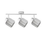 FACET 3 E14 ceiling spot light in sand white with faceted crystal shade, 3 heads, product photo