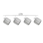 FACET 4 E14 ceiling spot light in sand white with faceted crystal shade, 4 heads, product photo