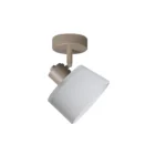 IVORY 1 G9 ceiling spot light in beige with opal white glass shade, 1 head, product photo