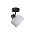 IVORY 1 G9 ceiling spot light in sand black with opal white glass shade, 1 head, product photo