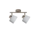 IVORY 2 G9 ceiling spot light in beige with opal white glass shade, 2 heads, product photo