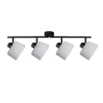 IVORY 4 G9 ceiling spot light in sand black with opal white glass shade, 4 heads, product photo