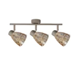 MOSAIC 3 E14 Ceiling Spot Light BEI in beige with amber mosaic crystal shade, 3 heads, product photo