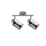 RIPPLE 2 E14 ceiling spot light in beige with wave-design shade, 2 heads, product photo