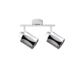 RIPPLE 2 E14 ceiling spot light in sand white with wave-design shade, 2 heads, product photo