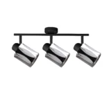 RIPPLE 3 E14 ceiling spot light in sand black with wave-design shade, 3 heads, product photo