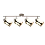 RIPPLE 4 E14 ceiling spot light in beige with wave-design shade, 4 heads, product photo