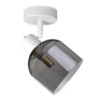 VEGA 1 E14 ceiling spot light in sand white with smoked glass shades, 1 head, product photo