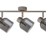 VEGA 3 E14 ceiling spot light in beige with smoked glass shades, 3 heads, product photo