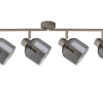 VEGA 4 E14 ceiling spot light in beige with smoked glass shades, 4 heads, product photo